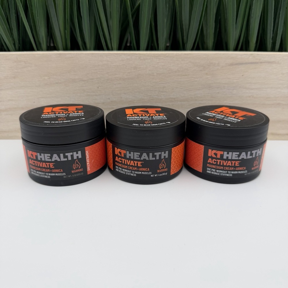 (3) KT Health ACTIVATE Magnesium + Arnica Pre-Workout Cream to Warm Muscles
